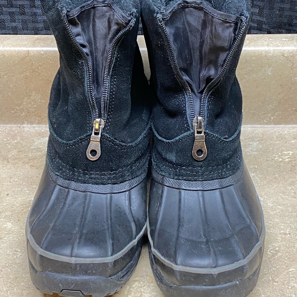 Bass Snow Boots Womens sz 8 black duck - Picture 5 of 12